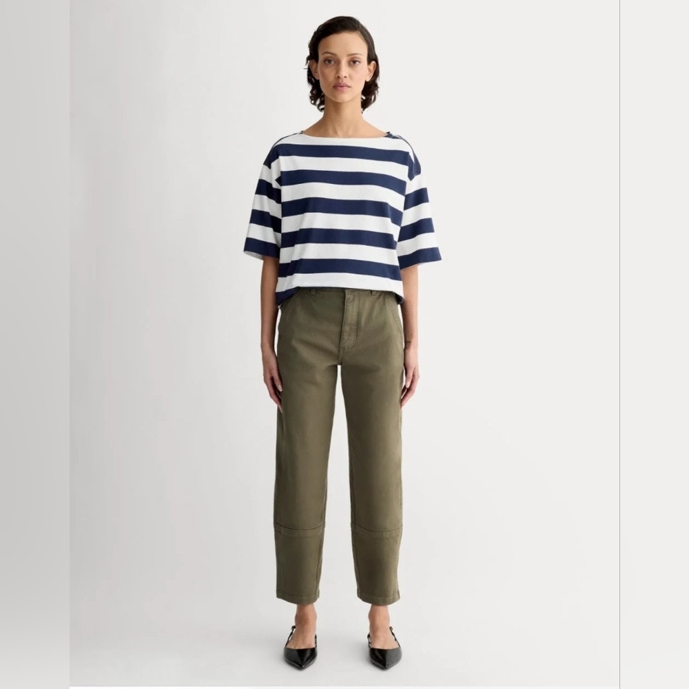 Everlane Women's Khaki Cropped Pants - Size 6 - Picture 2 of 8